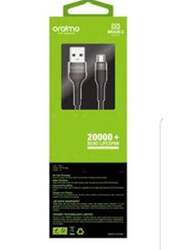 Oraimo Braid 2 Type-C Fast Charging Data Cable, USB Type A To Micro USB for Smartphones/Tablets, Black