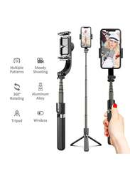 Gimbal Stabilizer Selfie Stick Tripod, Black