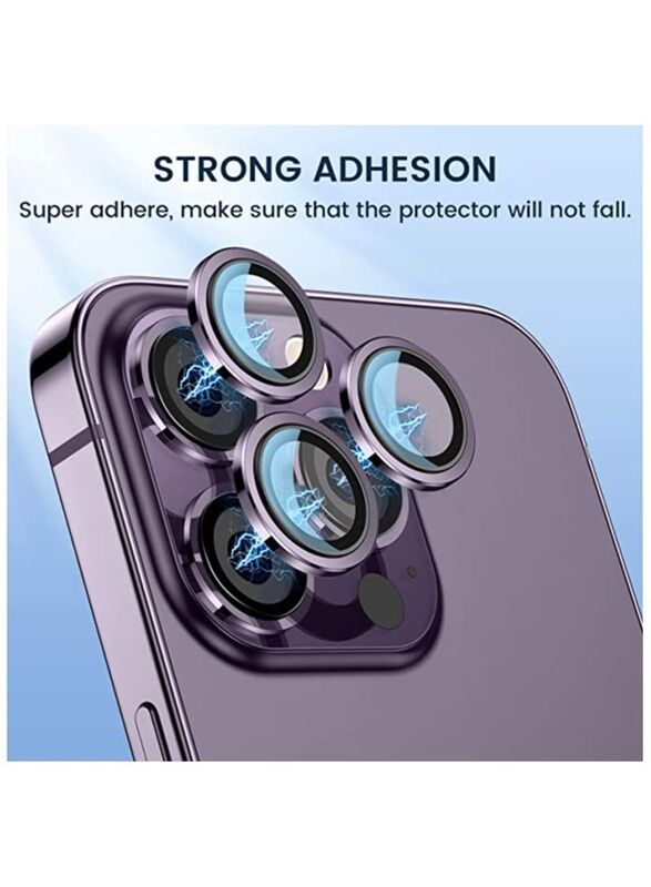 Apple iPhone 14 Pro/Pro Max Crystal Clear Camera Lens Protector, Purple