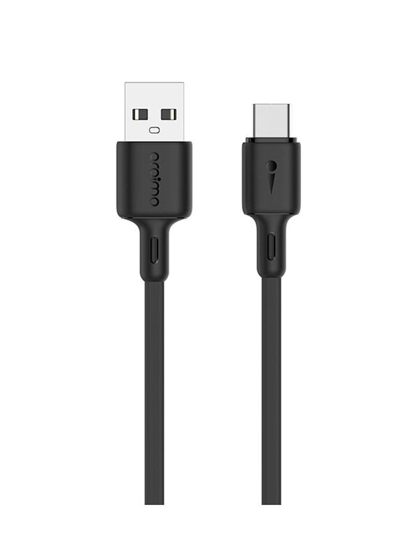 Oraimo 1-Meter DuraLine Fast Charging Data Cable, USB Type A To USB Type C for Smartphones/Tablets, Black