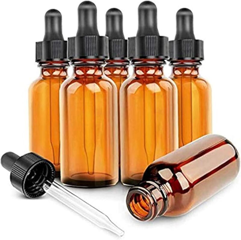 30ml Amber Dropper Bottles for Essential Oils, Brown