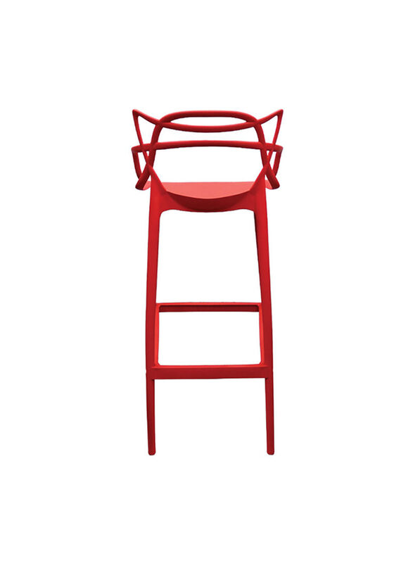 Jilphar Furniture Molded High Bar Dining Chair, Red