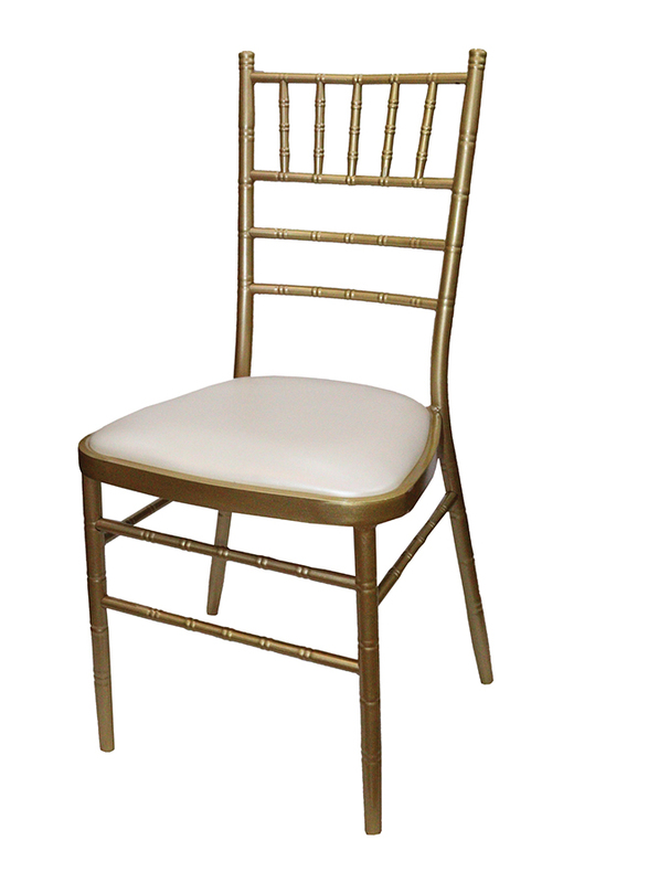 Jilphar Furniture Retro Design Wedding Chair, JP1417, Gold/White
