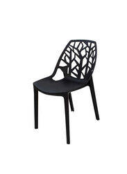 Jilphar Stackable Plastic Dining Chair, Black