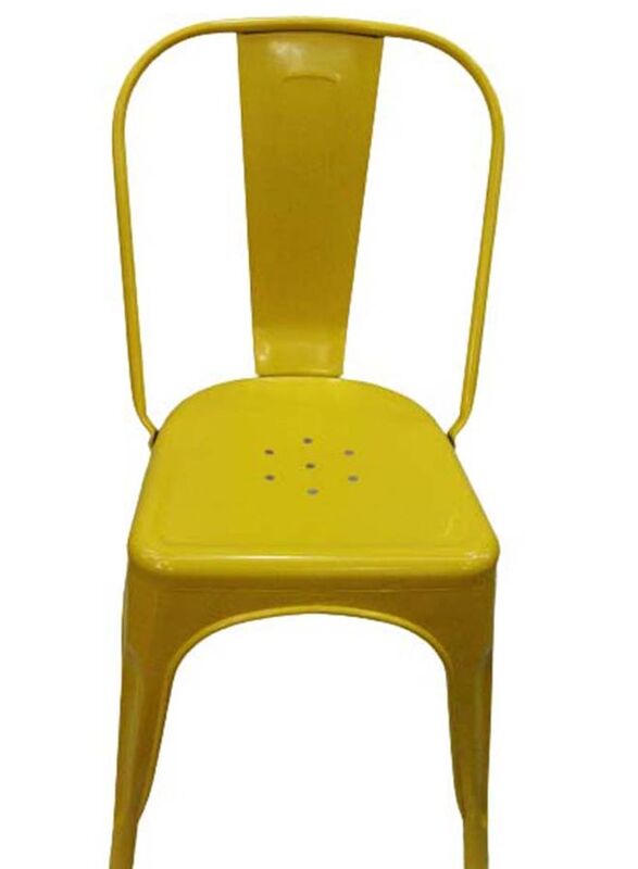 Jilphar Furniture Modern Light Weight Metal Bar Stool, Yellow