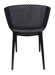 Jilphar Furniture Classical Fiber Plastic Dining Chair, Black