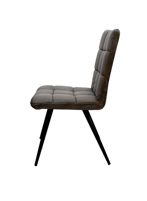 Jilphar Furniture Suede Dining Chair, Grey
