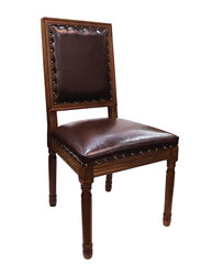 Jilphar Furniture Classical Solid Wood Armless Dining Chair, Brown