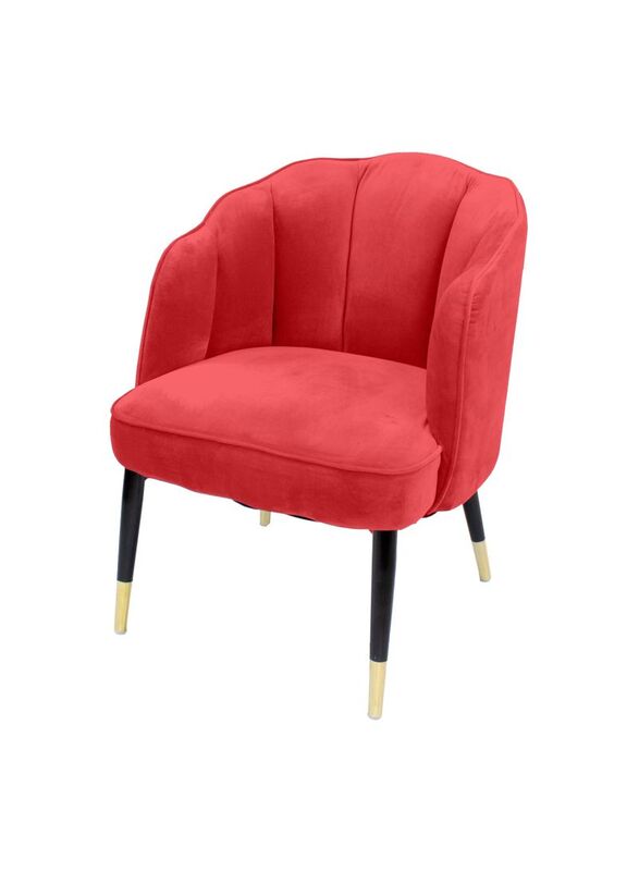 Jilphar Furniture Velvet Upholstered Dining Chair, Red