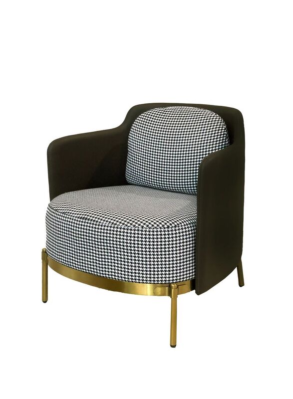 Jilphar Furniture Luxury Arm Sofa with Gold Brush Finish Legs, Multicolour