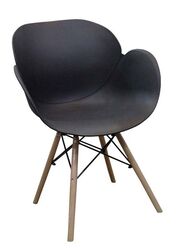 Jilphar Furniture Classical Fibre Plastic Chair, Black