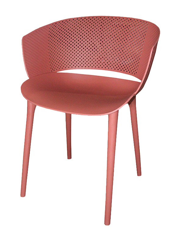 Jilphar Furniture Classical Fiber Plastic Dining Chair, Rust Red
