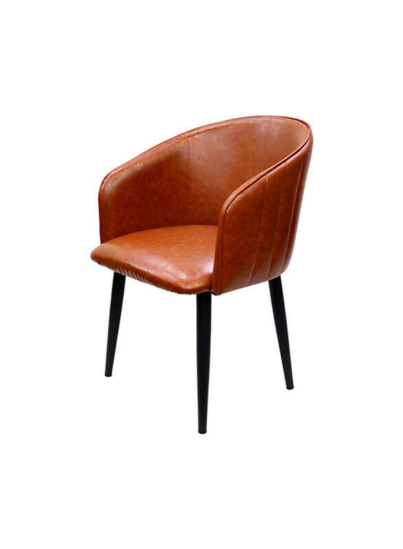 

Jilphar Furniture Leather Dining Chair, Brown