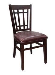 Jilphar Furniture Classical Wooden Dining Chair, Dark Brown