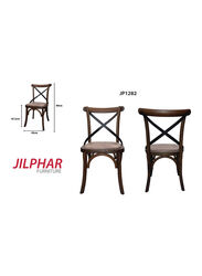Jilphar Furniture Premium Metal Modern Dining Chair, Brown