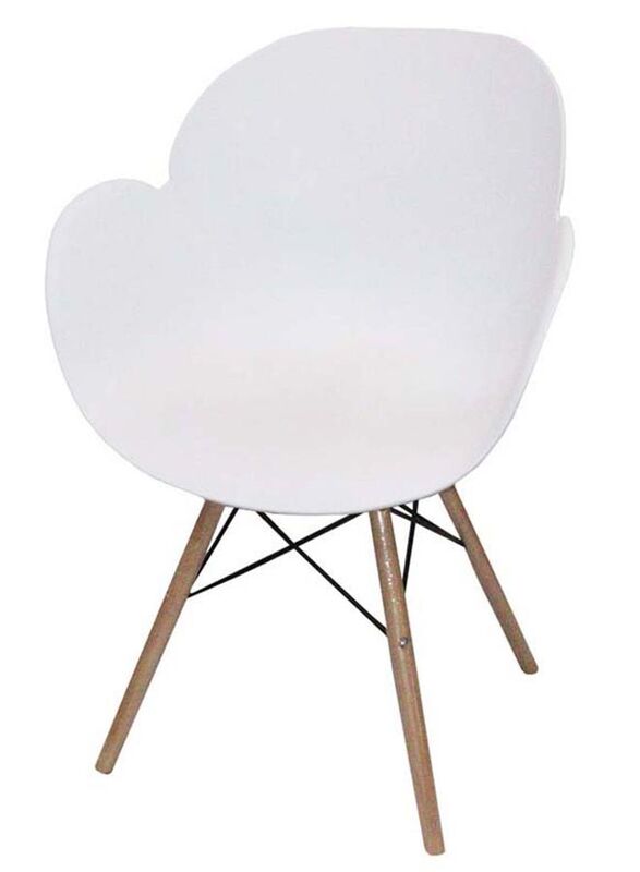 Jilphar Furniture Classical Fibre Plastic Chair, White