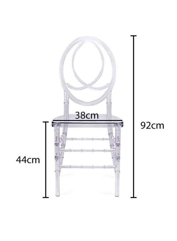 Jilphar Furniture Stackable Acrylic Chair, JP1383, Transparent