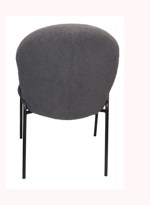 Jilphar Armless Velvet Fabric Dining Chair, Grey