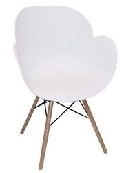 Jilphar Furniture Classical Fibre Plastic Chair, White