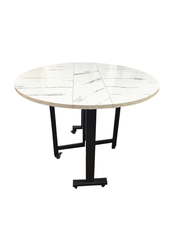

Jilphar Furniture Multifunctional Wooden Folding Dining Table, 180Dia, White