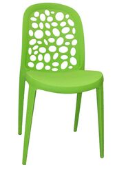 Jilphar Furniture Modern Light Weight Fiber Plastic Armless Chair, Green