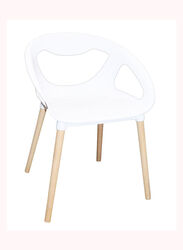 Jilphar Furniture Modern Light Weight Dining Chair, White