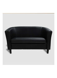 Jilphar Furniture Premium Leather U Shaped 2 Seater Sofa, Black