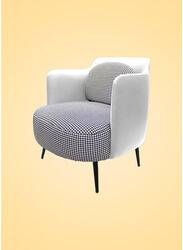 Jilphar Furniture Luxury Arm Sofa Premium Leather & Fabric, White