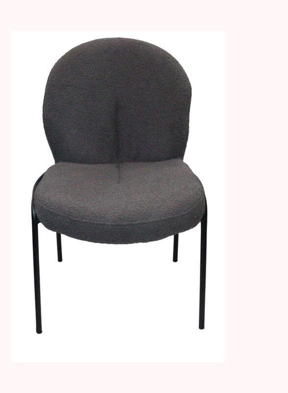 Jilphar Armless Velvet Fabric Dining Chair, Grey