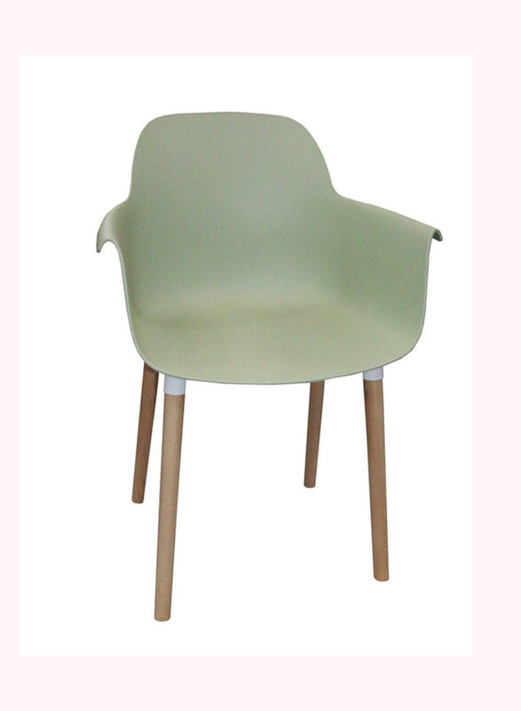 Jilphar Furniture Fiber Plastic Chair with Metal Legs, Green