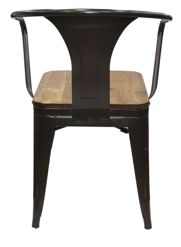 Jilphar Furniture Outdoor Dining Restaurant Chair, Brown