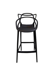 Jilphar Furniture Molded High Bar Dining Chair, Black