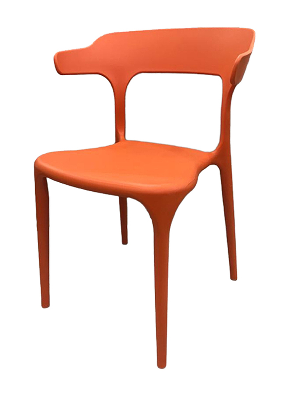 Jilphar Furniture Polypropylene Chair, Orange
