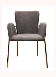 Jilphar Furniture Polyester Fabric Dining Chair, Grey