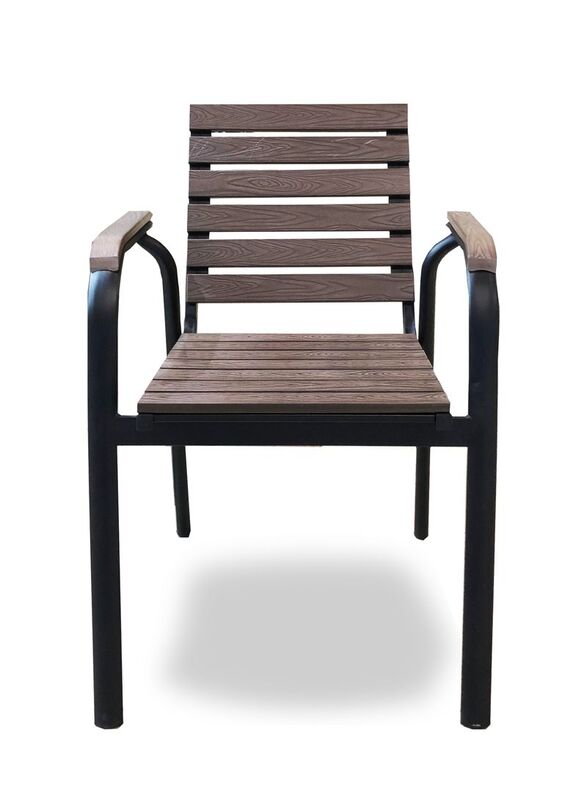 Jilphar Furniture Outdoor Armchair, Brown/Black