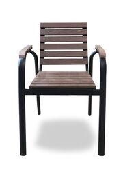 Jilphar Furniture Outdoor Armchair, Brown/Black