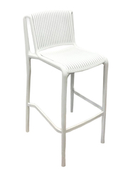 Jilphar Furniture Polypropylene High Bar Chair, White