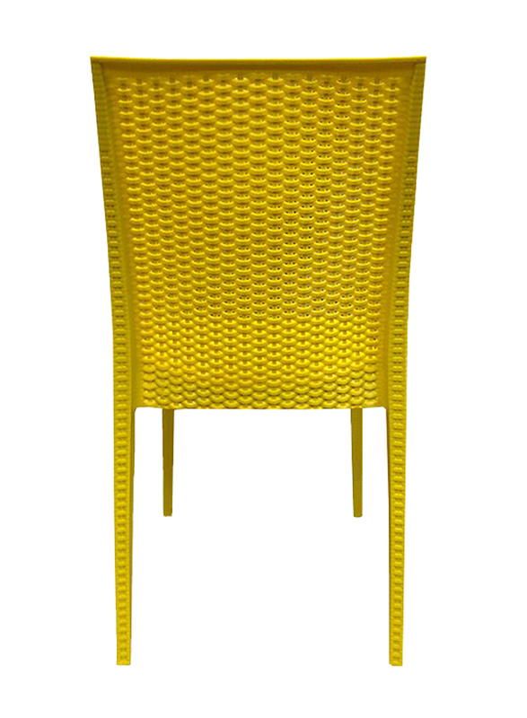 Jilphar Furniture Fiber Plastic Chair, Yellow