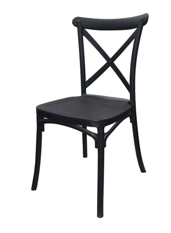 Jilphar Furniture Armless Fiber Plastic Dining Chair, Black