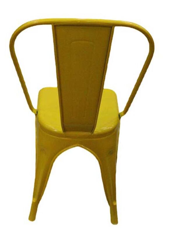 Jilphar Furniture Modern Light Weight Metal Bar Stool, Yellow