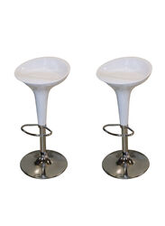 Jilphar Furniture Adjustable Bar Stool, White