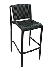 Jilphar Furniture Polypropylene High Bar Chair, Black