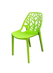 Jilphar Furniture Stackable Plastic Dining Chair, Green