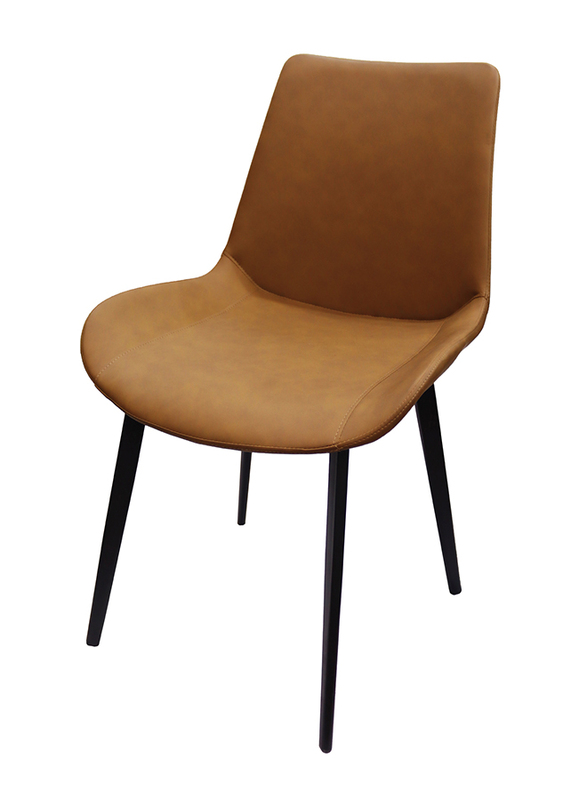 Jilphar Furniture PU Leather Dining Chair, Brown