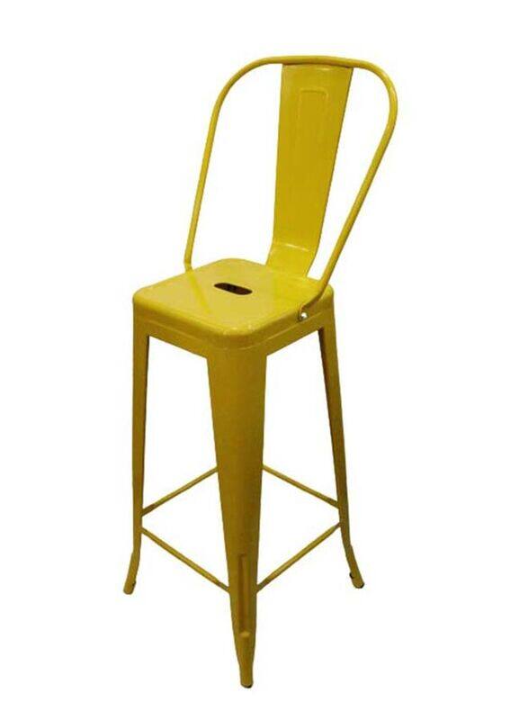 

Jilphar Furniture Modern Metal Bar Stool Chair, Yellow