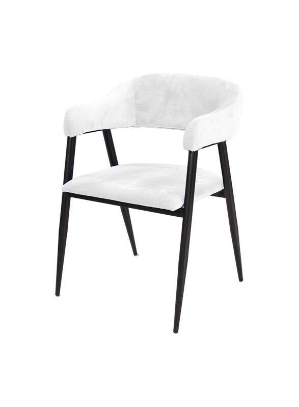 

Jilphar Furniture Velvet Armchair, White