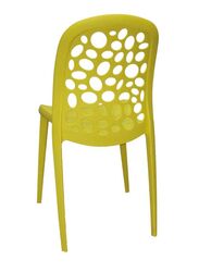 Jilphar Furniture Modern Light Weight Fiber Plastic Armless Chair, JP1256D, Yellow