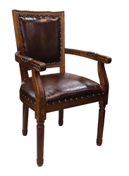 Jilphar Furniture French Accent Chair with Arm Rest, Brown