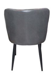 Jilphar Armless Leather Dining Chair, Grey