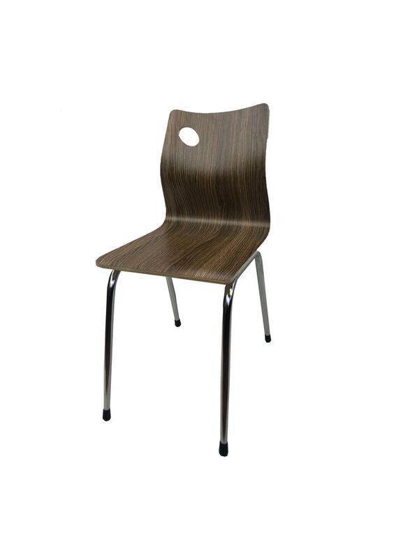 Jilphar Furniture Solid Back Kitchen & Dining Room Chair, Dark Brown